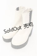axes femme / バックジップサイドゴアブーツ M アイボリー O-25-06-14-077-AX-SH-IG-ZT-K003