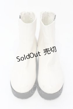 画像2: axes femme / バックジップサイドゴアブーツ M アイボリー O-25-06-14-077-AX-SH-IG-ZT-K003