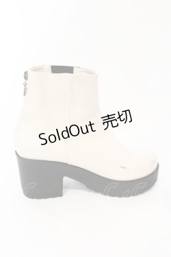 画像5: axes femme / バックジップサイドゴアブーツ M アイボリー O-25-06-14-077-AX-SH-IG-ZT-K003