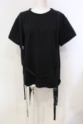 GLAD NEWS / コード付きTシャツ  ブラック O-25-06-14-021-GL-TS-YM-OS