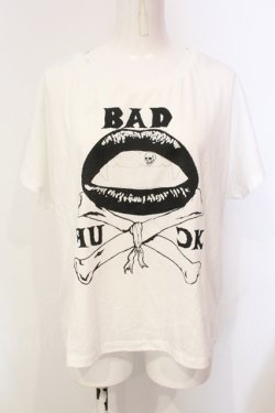 画像1: GLAD NEWS / リッププリントショートTシャツ F ホワイト O-25-06-14-022-GL-TS-YM-OS