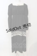 FLC / レースワンピース（星名桜子） M クロ×シロ O-25-06-14-025-LO-OP-OW-ZT090