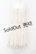 axes femme / メルヘン柄ノースリチュニ  アイボリー O-25-06-14-026-AX-OP-IG-OS