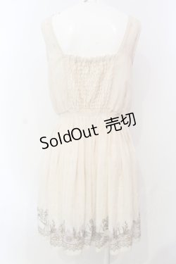 画像2: axes femme / メルヘン柄ノースリチュニ  アイボリー O-25-06-14-026-AX-OP-IG-OS