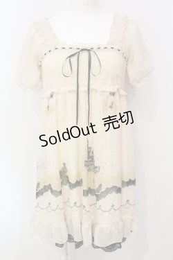 画像1: axes femme / マーメイドシルエットシフォンチュニック  ベージュ O-25-06-14-029-AX-TO-IG-OS