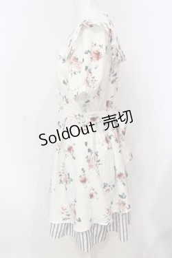 画像2: axes femme POETIQUE / フラワーバッスルワンピース  オフシロ O-25-06-14-031-AX-OP-IG-OS