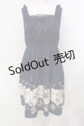 axes femme / レター柄ワンピース M コン O-25-06-14-032-AX-OP-YM-OS