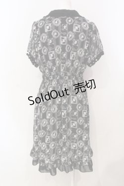 画像3: axes femme / シルエット柄ワンピース M クロ O-25-06-14-033-AX-OP-YM-OS
