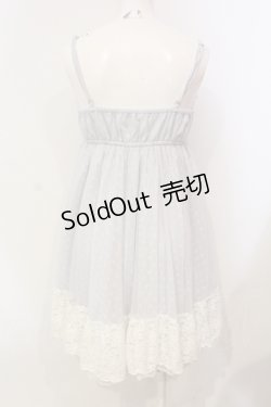 画像2: axes femme POETIQUE / レーシーキャミワンピース M サックス O-25-06-14-038-AX-OP-YM-OS