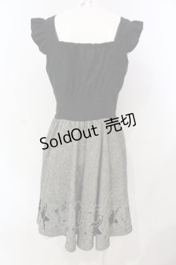 画像2: Secret Honey / バレリーナフロッキー切り替えワンピース 2 クロｘグレー O-25-06-14-039-CA-OP-YM-OS