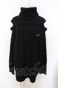 NieR Clothing / 短丈OFF-SHOULDER KNIT ニット  ブラック O-25-06-16-005-PU-TO-IG-OS