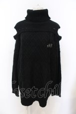 画像1: NieR CLOTHING / 短丈OFF-SHOULDER KNIT ニット  ブラック O-25-06-16-005-PU-TO-IG-ZT115 (1)