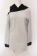 画像1: NieR Clothing / ONE-SHOULDER BICOLOR LAYERED PARKA パーカー  グレー×ブラック O-25-06-16-041-PU-TO-IG-OS (1)