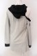 画像3: NieR Clothing / ONE-SHOULDER BICOLOR LAYERED PARKA パーカー  グレー×ブラック O-25-06-16-041-PU-TO-IG-OS (3)