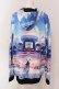 画像2: NieR Clothing / 転写ZIPパーカー  ブルー×マルチ O-25-06-16-042-PU-TO-IG-OS (2)