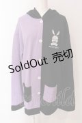 NieR Clothing / PURPLE×BLACKバイカラーカーディガン【CRY RABBIT】  パープル×ブラック O-25-06-16-043-PU-TO-IG-ZT128