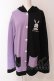 画像1: NieR Clothing / PURPLE×BLACKバイカラーカーディガン【CRY RABBIT】  パープル×ブラック O-25-06-16-043-PU-TO-IG-OS (1)