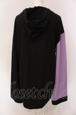 画像3: NieR Clothing / PURPLE×BLACKバイカラーカーディガン【CRY RABBIT】  パープル×ブラック O-25-06-16-043-PU-TO-IG-OS