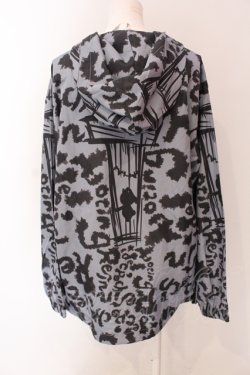 画像2: NieR Clothing / 裾ドローコード超軽量WIND BREAKER【Leopard】ウインドブレーカー  グレ^ー×ブラック O-25-06-16-045-PU-TO-IG-OS
