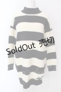 NieR Clothing / ORIGINAL HIGH-NECK SWEATER ニット  オフホワイト×ブラック O-25-06-16-046-PU-TO-IG-ZT024
