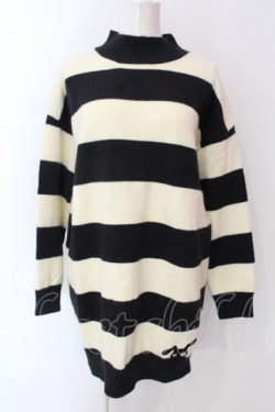 画像1: NieR Clothing / ORIGINAL HIGH-NECK SWEATER ニット  オフホワイト×ブラック O-25-06-16-046-PU-TO-IG-OS