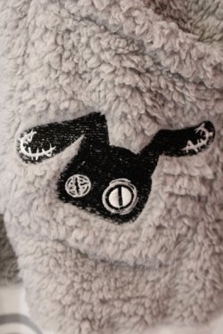 画像2: NieR Clothing / 刺繍入りボアパーカー  グレー O-25-06-16-047-PU-TO-IG-OS
