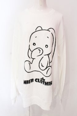 画像1: NieR Clothing / Nierちゃんスウェット 2XL ホワイト O-25-06-16-049-PU-TO-IG-OS