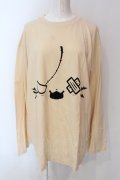 NieR Clothing / 5.6オンス 怒りミケFACE CUTSEW  ベージュ」 O-25-06-16-050-PU-TS-IG-OS