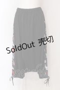 NieR Clothing / 超軽量夏仕様SARROUEL PANTS【和傘(赤)】 サルエルパンツ  ブラック×レッド O-25-06-16-053-PU-PA-IG-ZT106