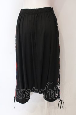 画像3: NieR Clothing / 超軽量夏仕様SARROUEL PANTS【和傘(赤)】 サルエルパンツ  ブラック×レッド O-25-06-16-053-PU-PA-IG-OS