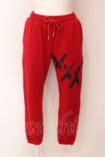 画像1: NieR CLOTHING / RED SWEAT PANTS パンツ  レッド O-25-06-16-057-PU-PA-IG-ZT135 (1)