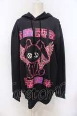 NieR Clothing / ドット絵NIER パーカー F ブラック×ピンク O-25-06-16-008-PU-TO-IG-ZT111