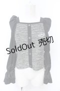 NieR Clothing / 春夏用 袖異素材マムルークスリーブプルオーバー  ブラック O-25-06-16-009-PU-TO-IG-ZT111