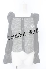 NieR Clothing / 春夏用 袖異素材マムルークスリーブプルオーバー  ブラック O-25-06-16-009-PU-TO-IG-ZT111