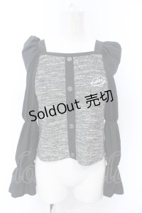NieR Clothing / 春夏用 袖異素材マムルークスリーブプルオーバー  ブラック O-25-06-16-009-PU-TO-IG-ZT111