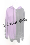 NieR Clothing / TWO-TONE ZIP OUTER【CRY RABBIT】 パーカー  パープル×ブラック O-25-06-16-010-PU-TO-IG-ZT111