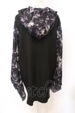 画像3: NieR CLOTHING / 袖リブ付き着物風シャツ【鳥居×九尾】  ブラック×グレー O-25-06-16-011-PU-BL-IG-ZT284 (3)