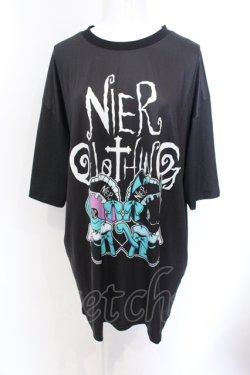 画像1: NieR Clothing / メイドONEくん×シエルBIG CUTSEW F ブラック O-25-06-16-012-PU-TO-IG-OS