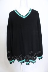 NieR Clothing / UNISEX KNIT PULLOVER【シエル】 ニット  ブラック O-25-06-16-002-PU-TO-IG-ZT112