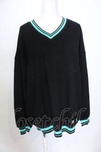 NieR Clothing / UNISEX KNIT PULLOVER【シエル】 ニット  ブラック O-25-06-16-002-PU-TO-IG-ZT112