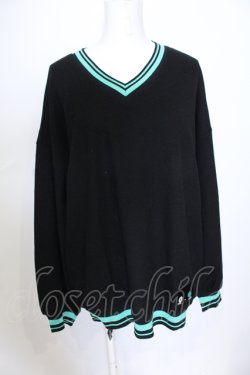 画像1: NieR Clothing / UNISEX KNIT PULLOVER【シエル】 ニット  ブラック O-25-06-16-002-PU-TO-IG-OS