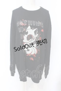 画像1: NieR Clothing / ユニセックスブラックトレーナー【九尾】 2XL ブラック O-25-06-16-014-PU-TO-IG-ZT116