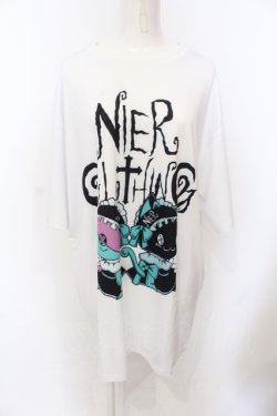 画像1: NieR Clothing / メイドONEくん×シエルBIG CUTSEW F ホワイト O-25-06-16-015-PU-TO-IG-OS