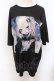 画像1: NieR Clothing / 擬人化HALF SLEEVE BIG CUTSEW カットソー F ブラック O-25-06-16-016-PU-TO-IG-OS (1)