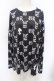 画像1: NieR Clothing / 転写総柄カットソー XL ブラック O-25-06-16-017-PU-TO-IG-OS (1)