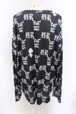画像2: NieR CLOTHING / 転写総柄カットソー XL ブラック O-25-06-16-017-PU-TO-IG-ZT280 (2)