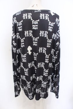 画像2: NieR Clothing / 転写総柄カットソー XL ブラック O-25-06-16-017-PU-TO-IG-OS