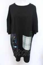 画像1: NieR CLOTHING / ポケット付きパッチワークプルオーバー【シエル】  ブラック O-25-06-16-018-PU-TO-IG-ZT280 (1)