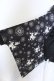 画像2: NieR Clothing / 袖リブ付き着物風袖シャツ【和柄九尾】  ブラック×ホワイト O-25-06-16-009-PU-BL-IG-OS (2)