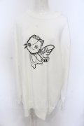 NieR Clothing / 天使ミケトレーナー 2XL ホワイト O-25-06-16-022-PU-TO-IG-OS